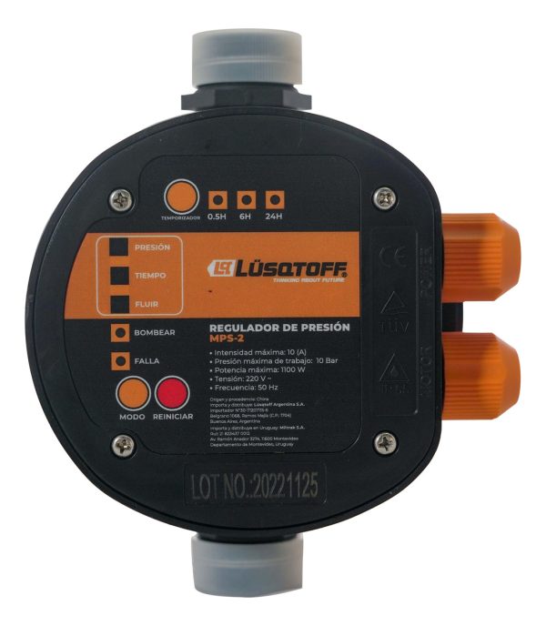 Control Regulador Automático Presión Agua Mps-2 Lusqtoff
