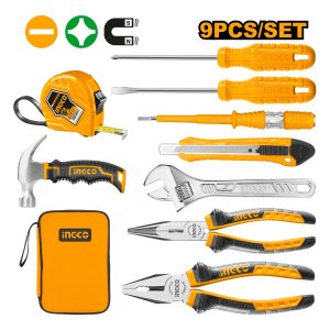 Set 9 Herramientas De Mano C Estuche Ingco Hkth10809 Pg