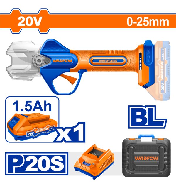 Cizalla 20v 0-25mm Wadfow Carg + Bat + Valija Wjfpb25 L N F