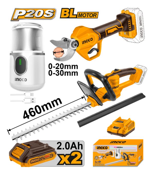 Combo De Tijera De Poda A Bateria Brushless + Cortacerco - Imagen 3