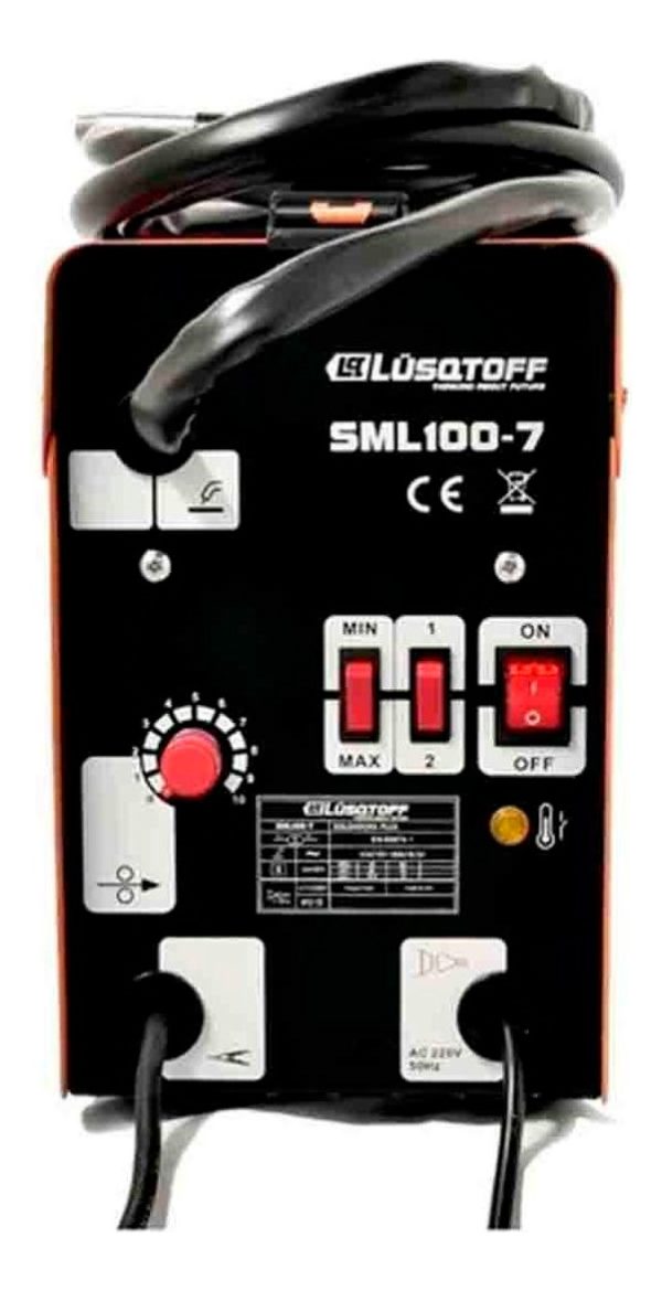 Soldadora Mig Lusqtoff Flux 90 Amp Sml100-7 Rollo Flux Color