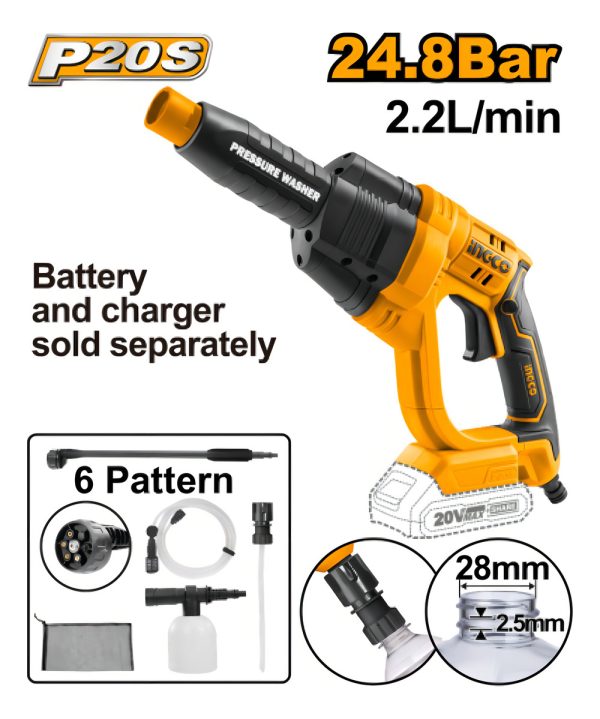 Hidrolavadora A Bateria 20v P20s Sin Bat Sin Cargador