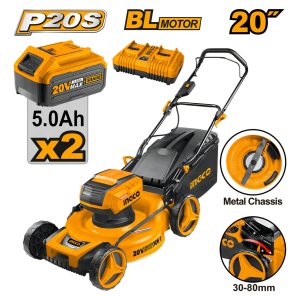 Corta Césped 20v 18 Ingco Lmli20182 Color Amarillo