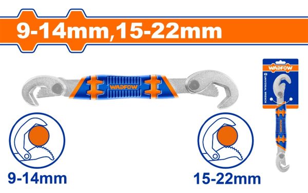Llave Universal Doble Boca Ajustable Wadfow Wuw1101