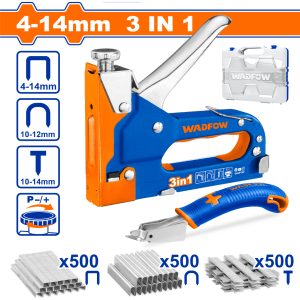 Engrampadora Manual 3 En 1 Set C Grampas Y Clavos Wadfow Wgu