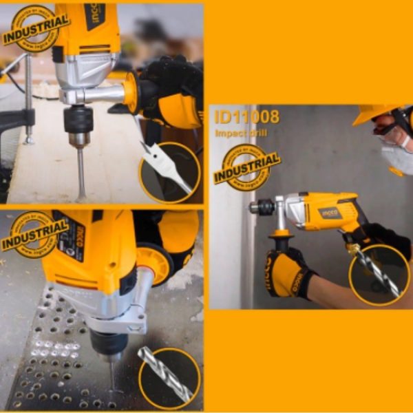 Taladro 13mm Ingco Id11008 Percutor 1100w - Imagen 3