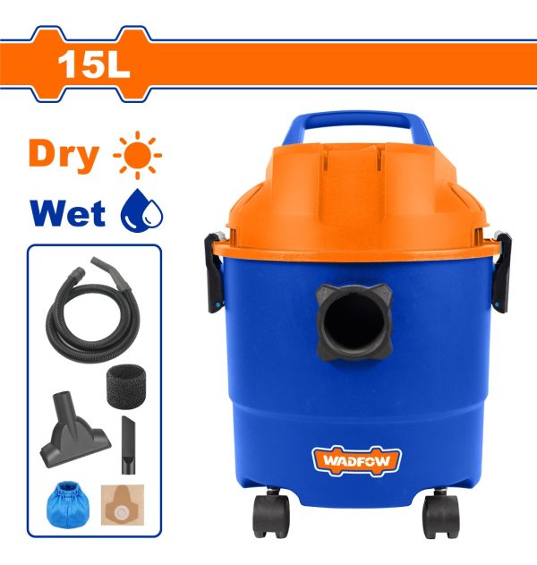 Aspiradora 15lt 1200w Seco Humedo Wadfow Wvr1a15