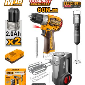 Combo Atornillador A Bateria 16v M16+ Mixer + Batidora + 2 B
