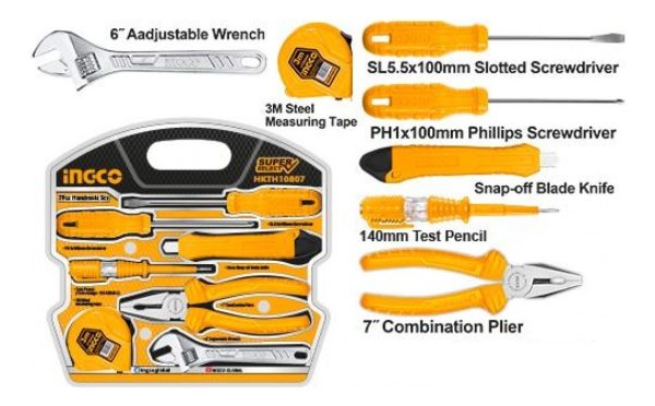 Set X7 Herramientas Super Select Multi Uso Ingco Hkth10807 - Imagen 2