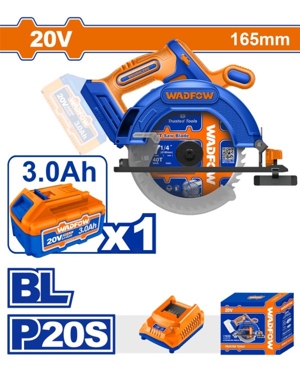 Sierra Circular 20v 165mm Bat/carg Brushless Wadfow Wlwp5521