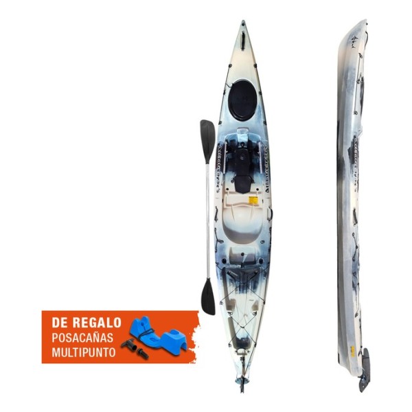 Kayak Atlanti Angler 1 Persona Hasta 165kg Incluye Remo - Imagen 2