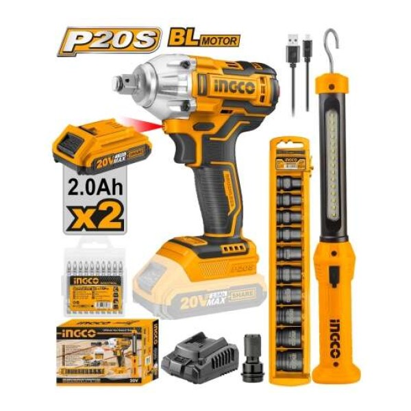 Kit Llave De Impacto 20v + Linterna Recargable + Dados Impac - Imagen 2