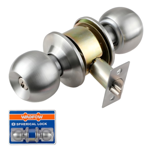 Cerradura Pomo Con 3 Llaves Wadfow Wqh1501 Color Acero Inoxi