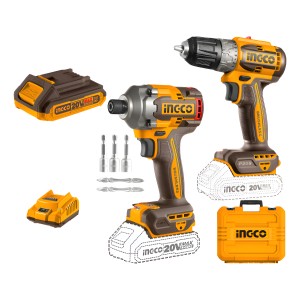 Set Atornillador De Impacto A Bateria 20v+ Atornillador 20v