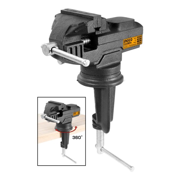 Morsa De Banco Mesa 60mm Ingco Hbv082 Giratoria Joyero - Imagen 2