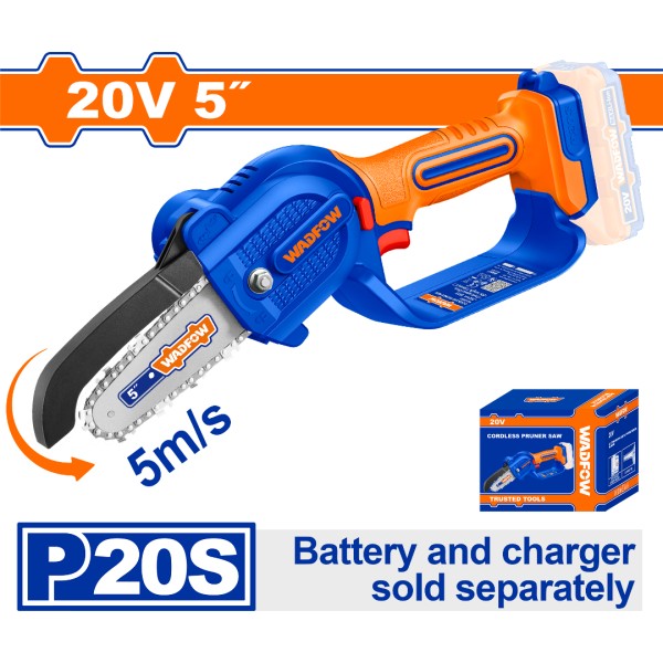 Mini Motosierra A Bateria 5 20v P20s S/bat - Wclp550 Wadfow - Imagen 2
