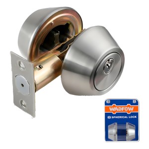 Cerrojo Cilindro Doble C 3 Llaves Wadfow Wue1502 Color Acero