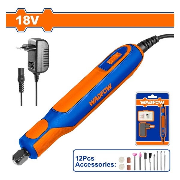 Mini Torno 18vol A Bateria Wadfow Wry16180 Accesorios - Imagen 2