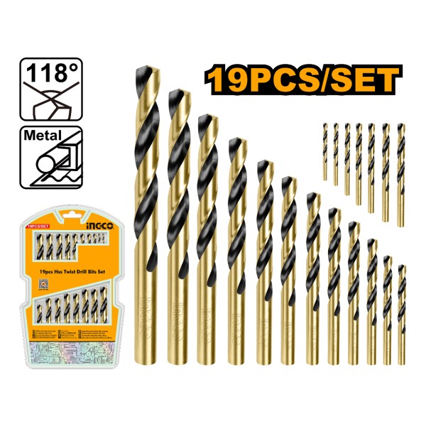 Set X 19 Mechas P Metal Ingco Akdb9190 P G - Imagen 2