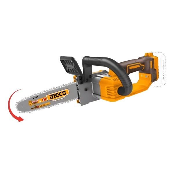 Motosierra 20v 8 S Bat S Carg Ingco Cgsli2085- Smf Color Nar - Imagen 2