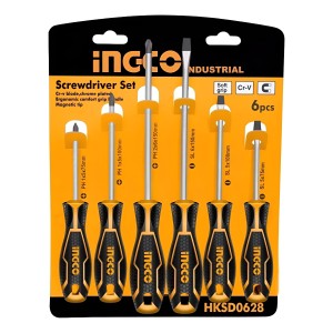 Set X 6 Destornilladores S2 Paleta/phillips Imantado Ingco