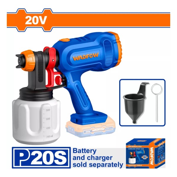 Pistola Pintar 20v P20s 650ml/min Wadfow Wsu3066 - Imagen 2