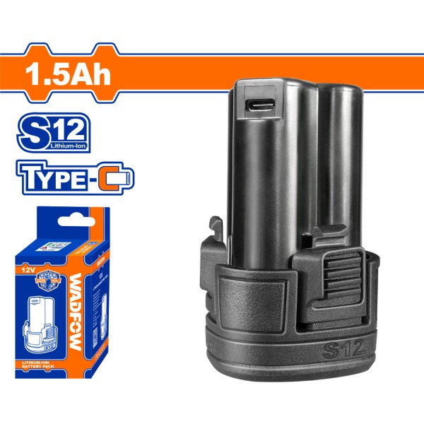 Bateria 12v S12 1.5ah Tipo Usb C Wadfow Wlbs5150 - Imagen 2
