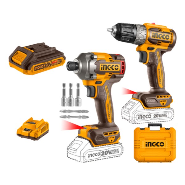 Set Atornillador De Impacto A Bateria 20v+ Atornillador 20v - Imagen 2