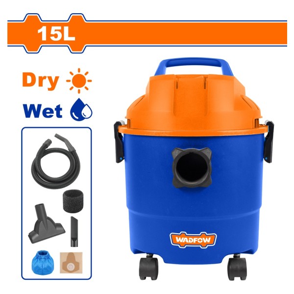 Aspiradora 15lt 1200w Seco Humedo Wadfow Wvr1a15 - Imagen 2