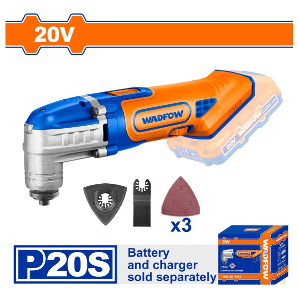 Herramienta Multifuncion Bat 20v P20s Sin Bat S/ Carg Wadfow - Imagen 2