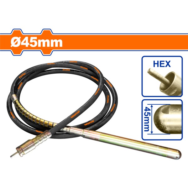 Manguera Para Vibrador De Hormigon Hex 45mm Wadfow Wvrp2a45 - Imagen 2