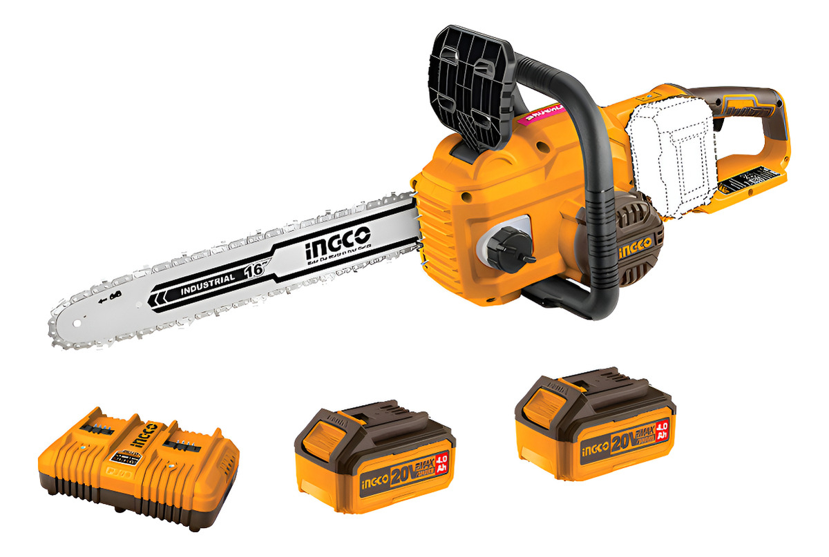 Motosierra Inalambrica 40v 400mm Bateria + Cargador Ingco Co