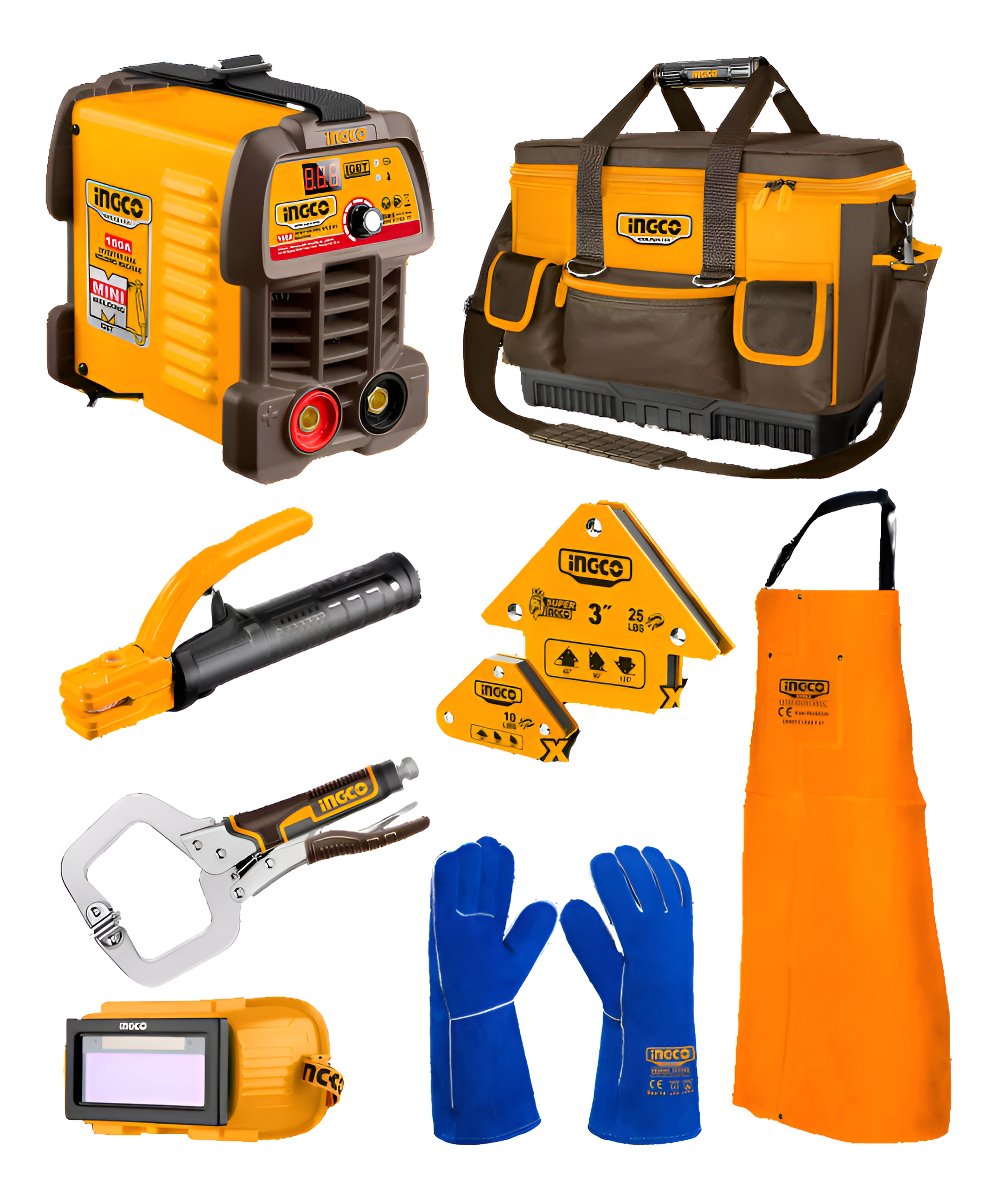 Kit Soldadora De 8pcs Soldadora + Pinzas + Escuadras + Guant