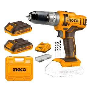 Atornillador 20v Percutor Mandril Metal Valija Ingco Cidli20