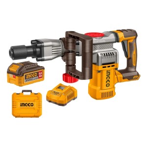 Martillo Demoledor A Batería 16j 35mm Con 2 Baterías 5.0ah Y Naranja Claro