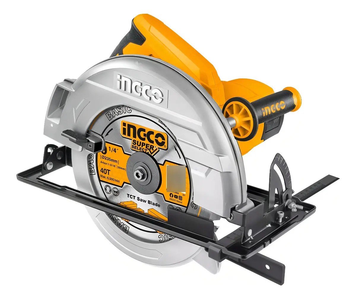 Sierra Circular Ingco 2200w Industrial Cs23522 Incluye Disco Color Amarillo Frecuencia 50/60 - Imagen 2