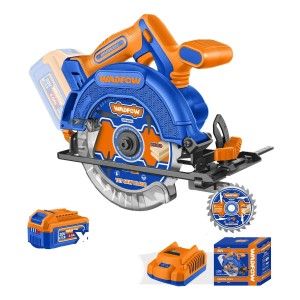 Sierra Circular 165mm + Bateria + Carg + Acc Wadfow Wlwp5523 Azul 50