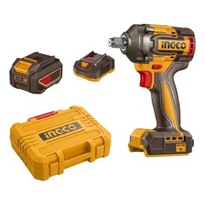 Llave De Impacto Ingco Ciwli42462 42v 460nm Batería 2ah Naranja Claro 50