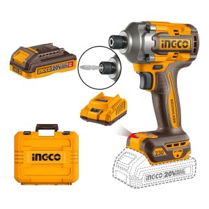 Atornillador De Impacto A Batería Ingco Cirli2023- Color Naranja 50 Hz/ 60 Hz