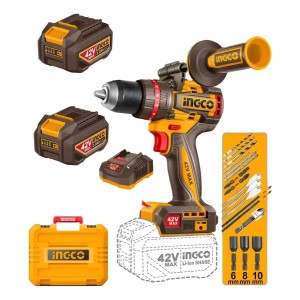 Taladro Atorn Percutor 99nm Acces + Valija Ingco Cidli429982 Naranja Claro 50