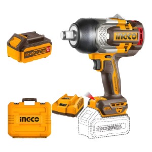 Llave De Impacto A Batería 3/4 1350nm C/2 Baterias Ciwli20135- Ingco Industrial Amarillo 50 Hz/ 60 Hz