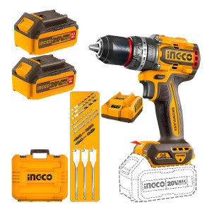Taladro Atornillador Percutor 96nm Valija Ingco Cidli20968 Amarillo
