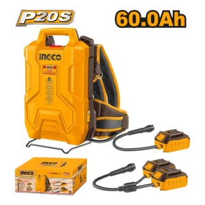 Bateria Mochila Litio-ion 60.0ah 20v P20s Ingco Fbli241110