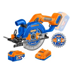 Sierra Circular Bateria 20v 5-1/2  140mm Cargador Wadfow Azul 50
