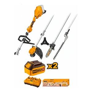 Desmalezadora Ingco Ps20 4 En 1 Con 2 Baterías Naranja Claro