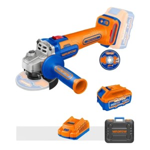 Amoladora Wadfow Wlapb522 115mm 20v Con 2 Baterías 4ah Azul 50