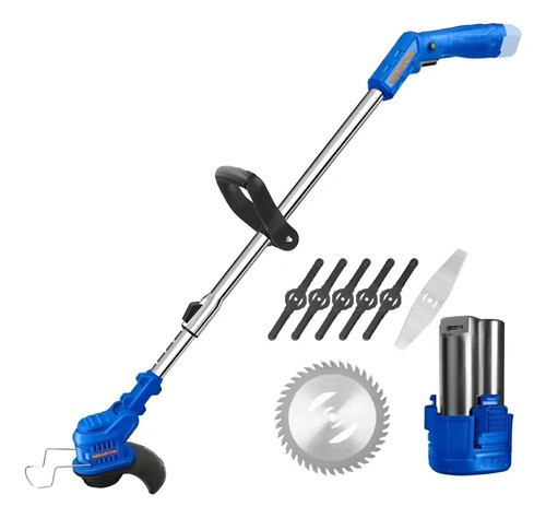Bordeadora Inalambrica 150mm Con Bateria Tipo C Wadfow Azul Azul