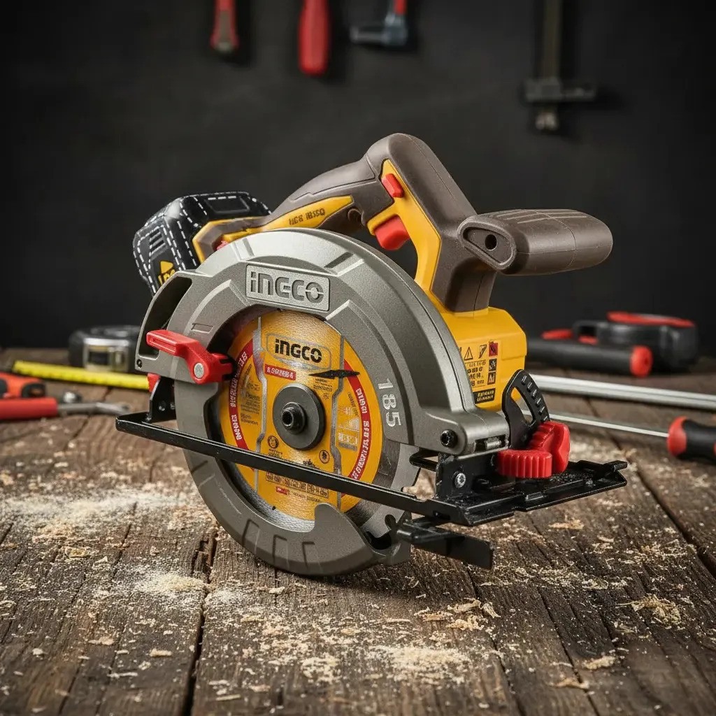 Sierra Circular A Batería 185mm 42v Motor Brushless + Baterí Naranja Amarillo - Imagen 4