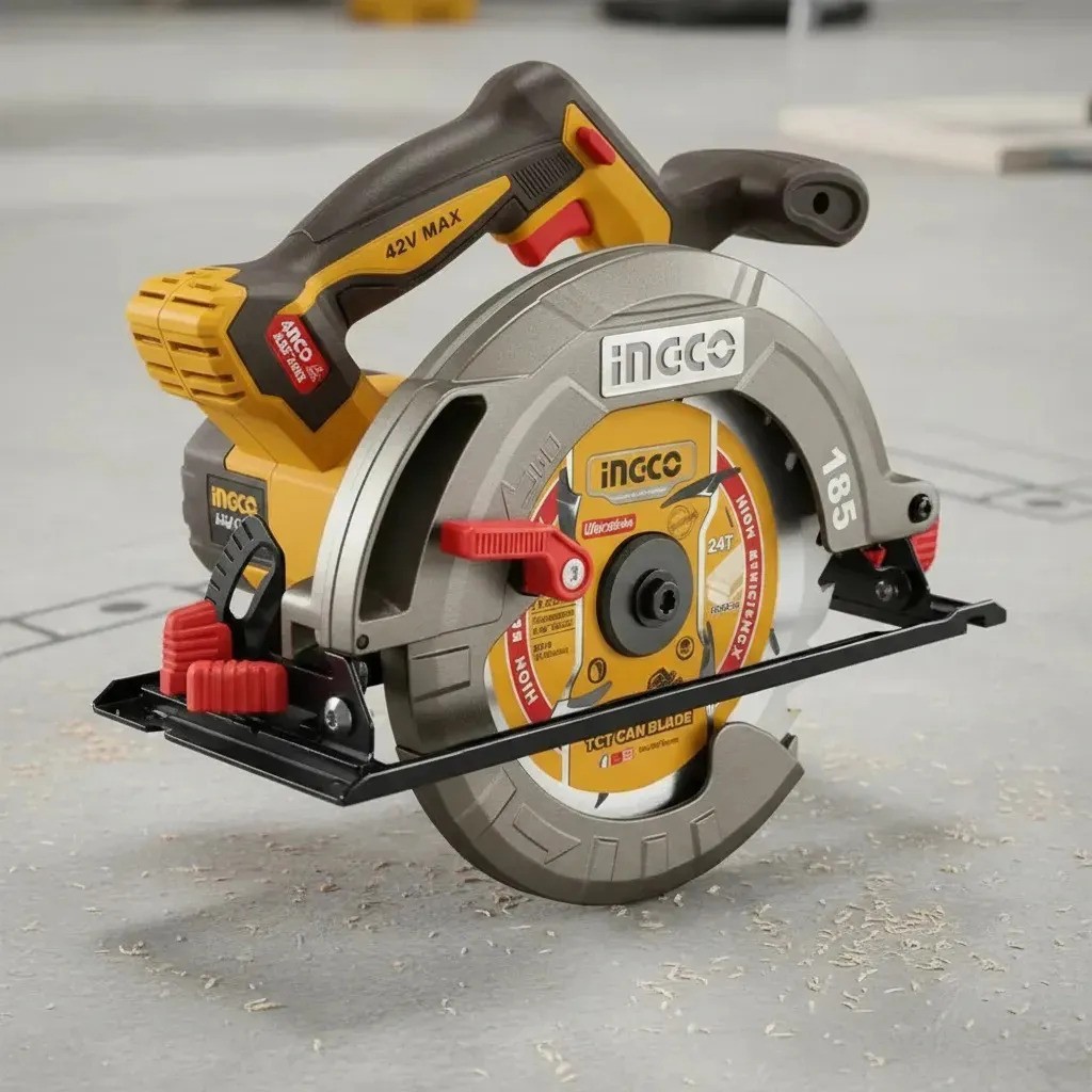 Sierra Circular A Batería 185mm 42v Motor Brushless + Baterí Naranja Amarillo - Imagen 7