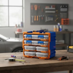 Gavetero Organizador Plastico 6 Cajones Cajonera Azul